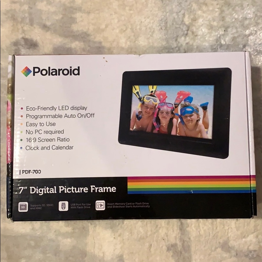 Polaroid Black Digital Picture Frame
